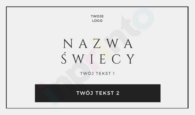 naklejka personalizowana na świece