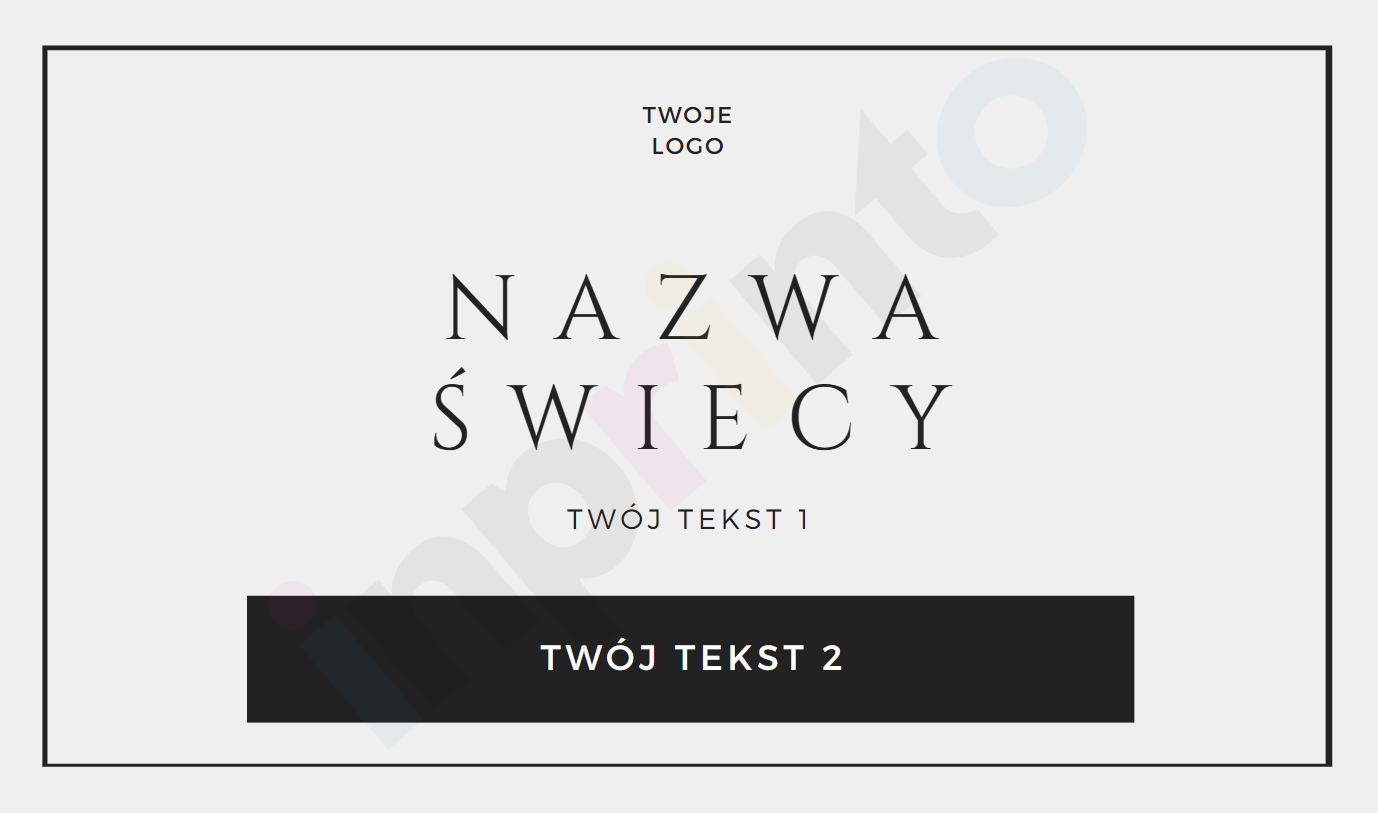 Naklejka personalizowana na świece
