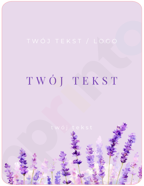 Naklejki na woski zapachowe clamshell Lavender