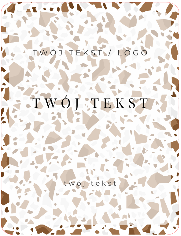 Naklejki na woski zapachowe clamshell Terrazzo Caramel