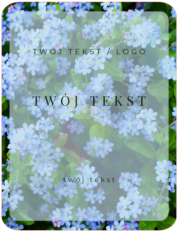Naklejki na woski zapachowe clamshell Forget-Me-Not
