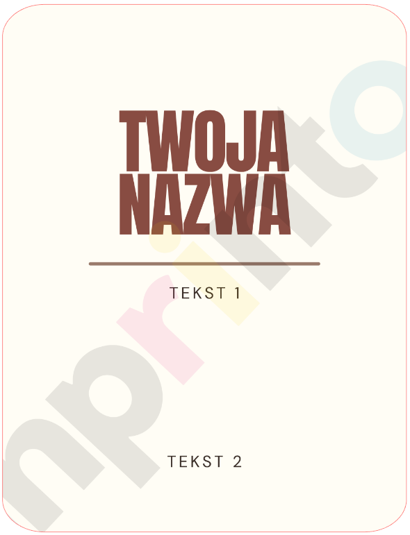 Naklejki personalizowane na woski zapachowe clamshell Bold Beige