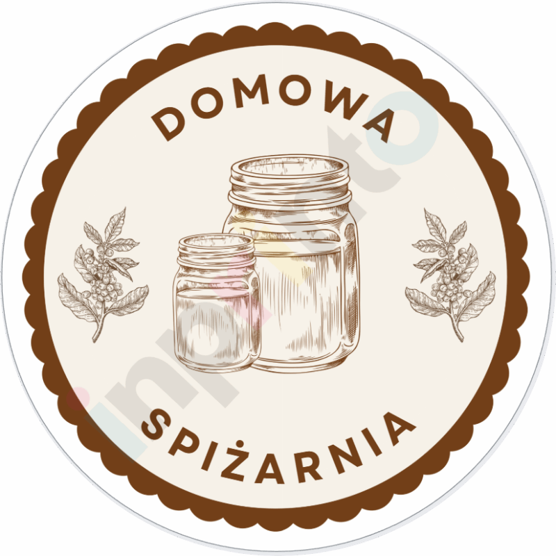 naklejki domowa spiżarnia - etykiety na przetwory