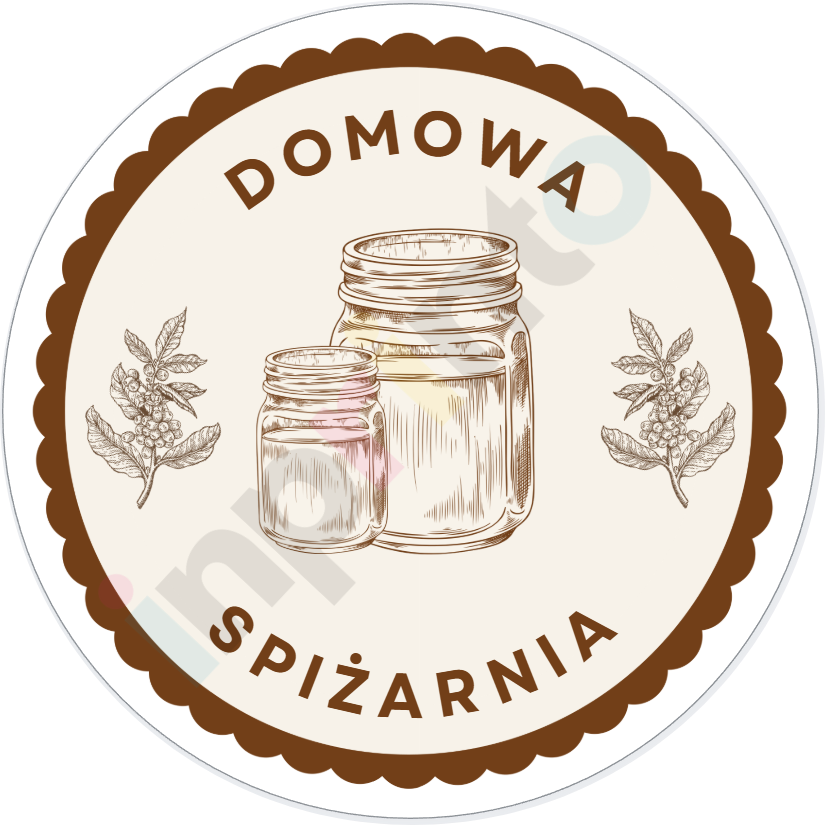 naklejki domowa spiżarnia - etykiety na przetwory