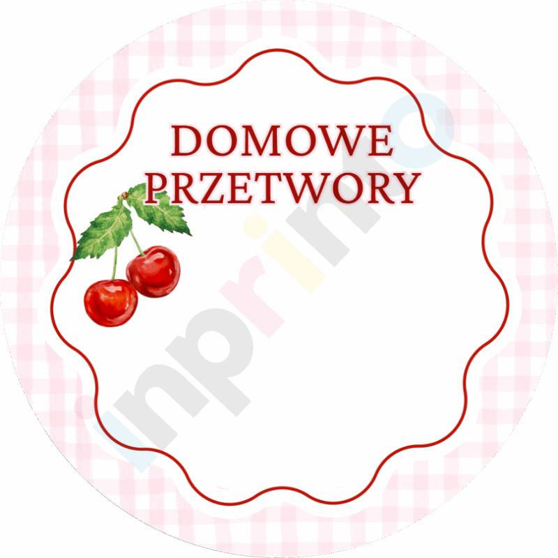 Naklejki Domowa spiżarnia różowa krata