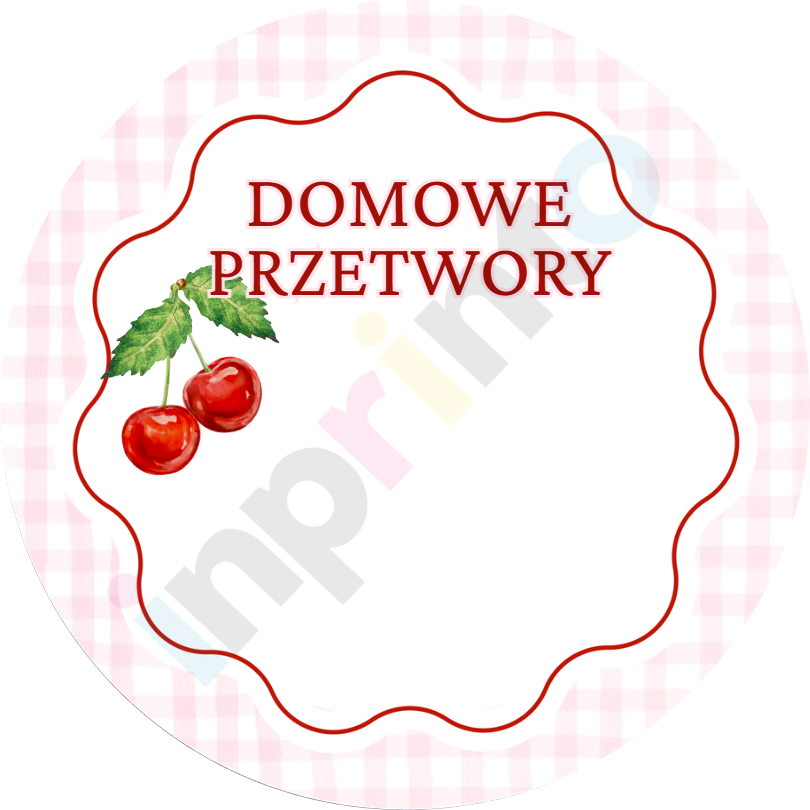Naklejki Domowa spiżarnia różowa krata