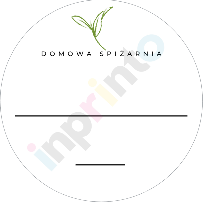 minimalistyczne naklejki Domowa spiżarnia