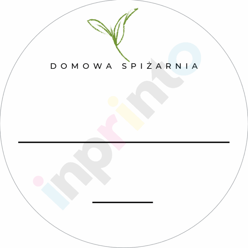 Minimalistyczne naklejki Domowa spiżarnia