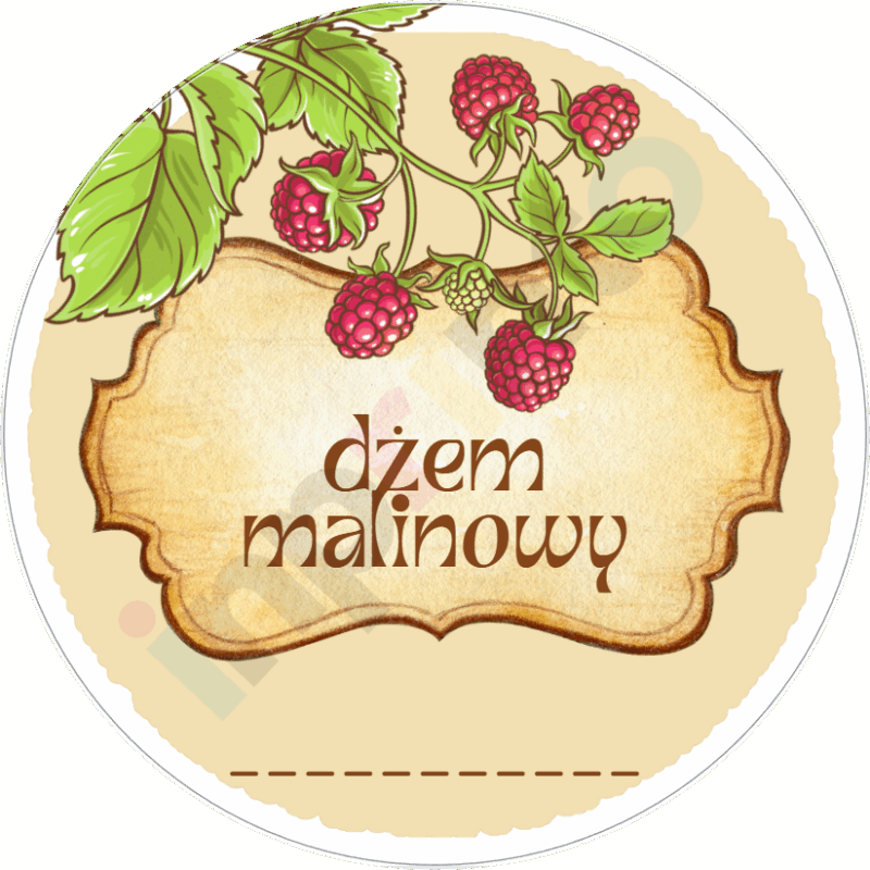 Naklejki na Dżem malinowy vintage