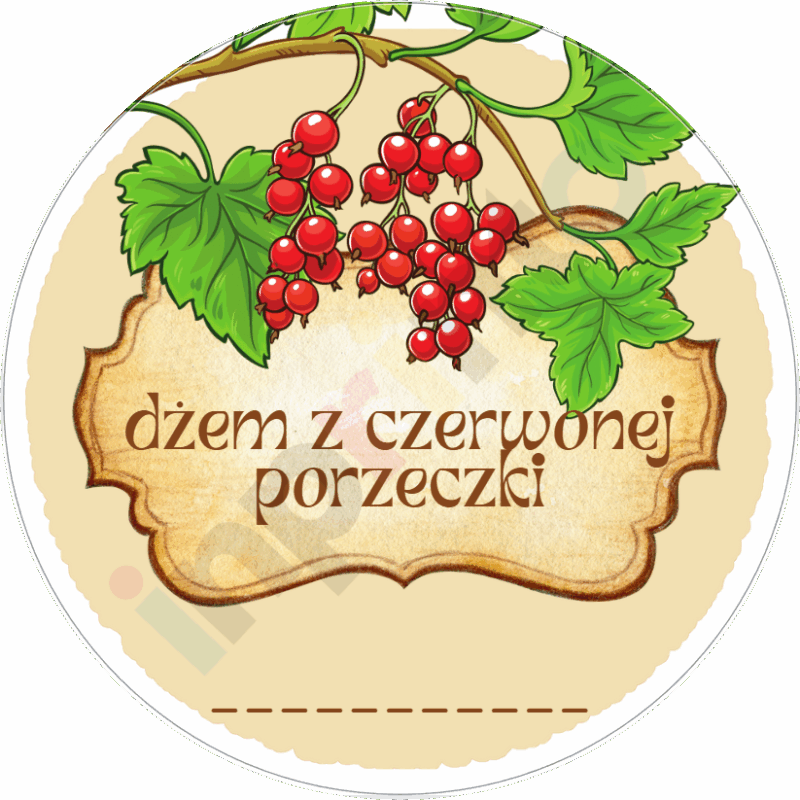 Naklejki na Dżem z czerwonej porzeczki vintage