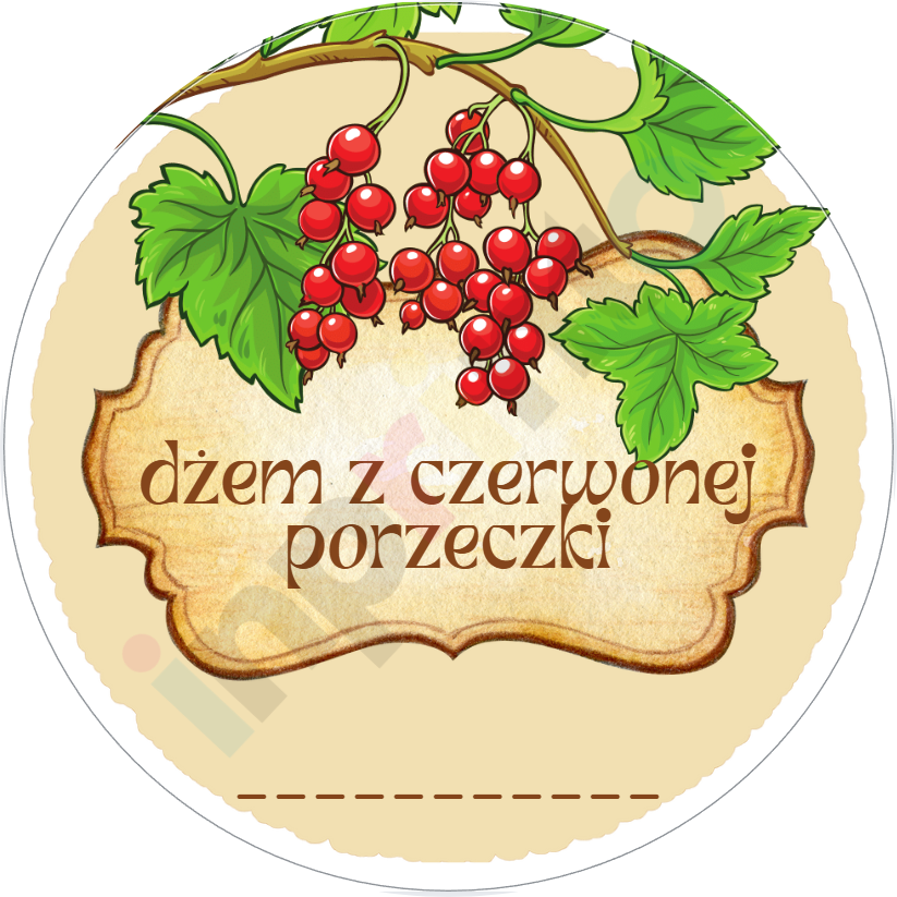 Naklejki na Dżem z czerwonej porzeczki vintage