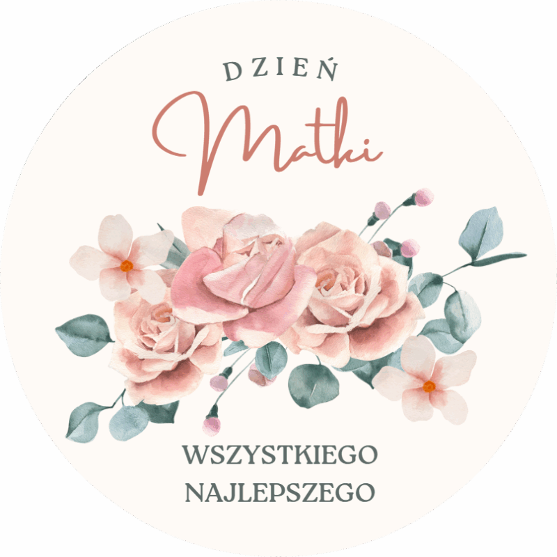 Naklejki na Dzień Mamy - Dzień Matki Wszystkiego najlepszego - etykiety prezentowe, dekoracyjne