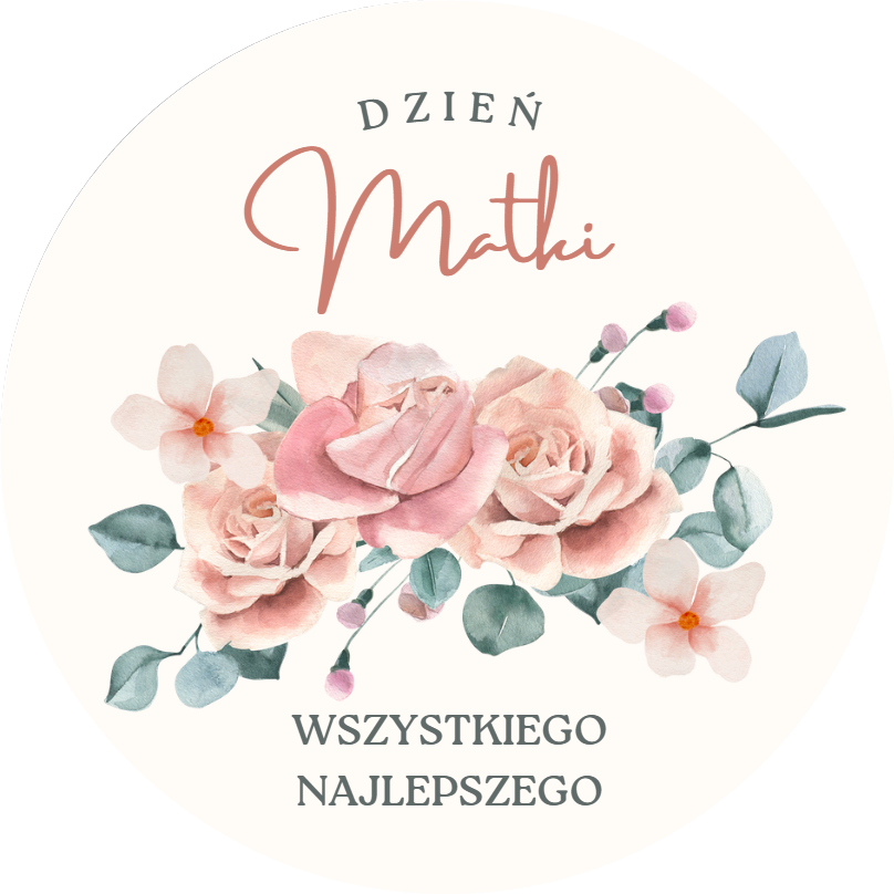 Naklejki na Dzień Mamy - Dzień Matki Wszystkiego najlepszego - etykiety prezentowe, dekoracyjne