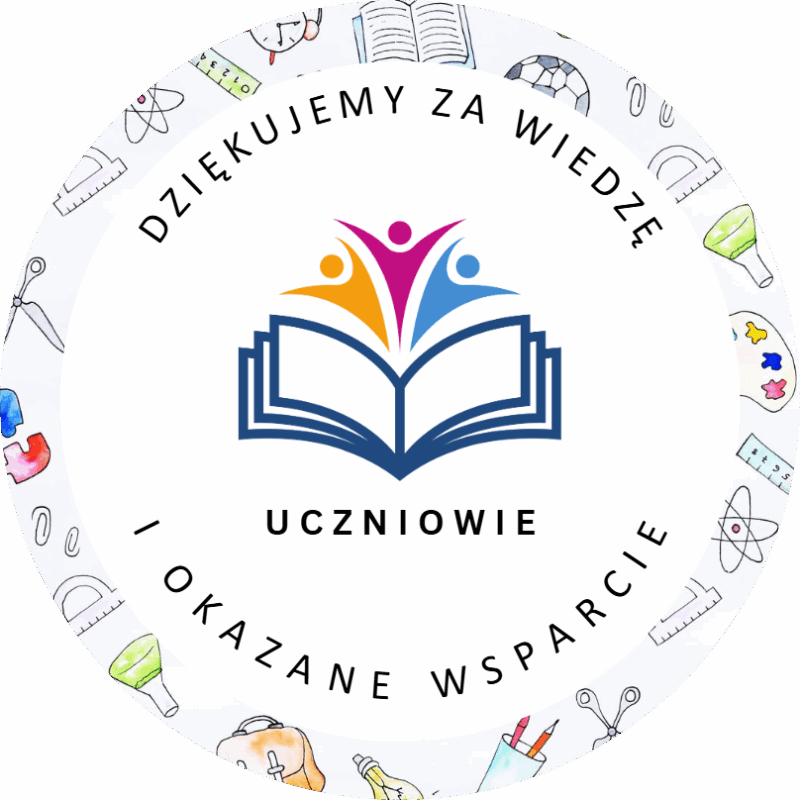 Naklejki Dziękujemy za wiedzę i okazane wsparcie - zakończenie roku szkolnego, dla nauczyciela