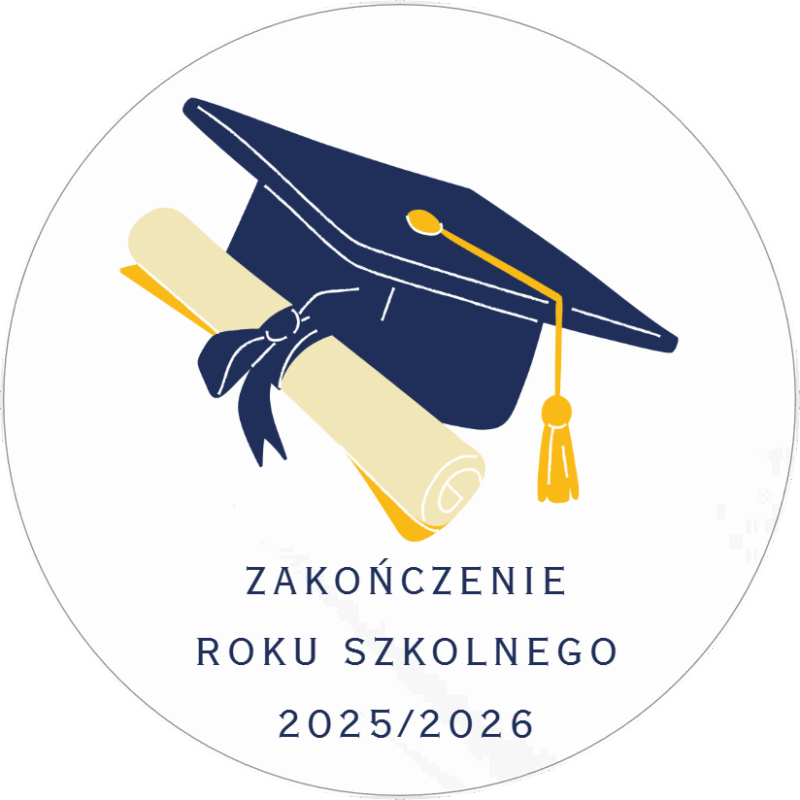 Naklejki na Zakończenie roku szkolnego 2025/2026 – klasyczne, z czapką studencką