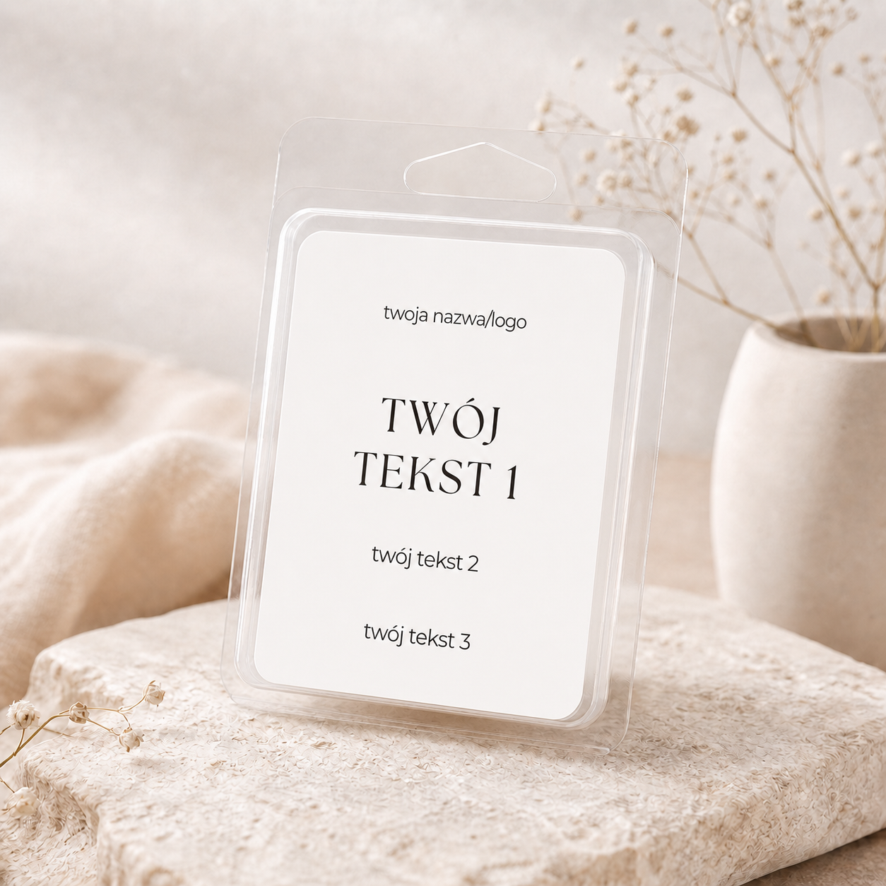 Naklejki personalizowane na woski zapachowe clamshell Soft - obrazek 2