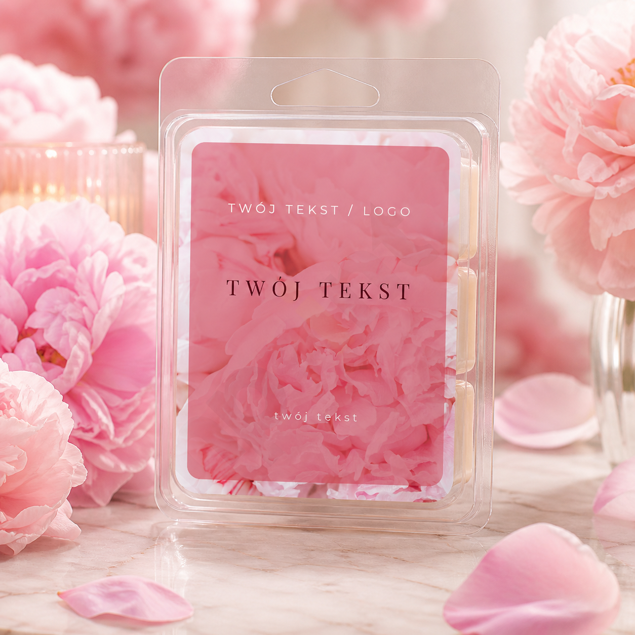 Naklejki na woski zapachowe clamshell Peony - obrazek 2
