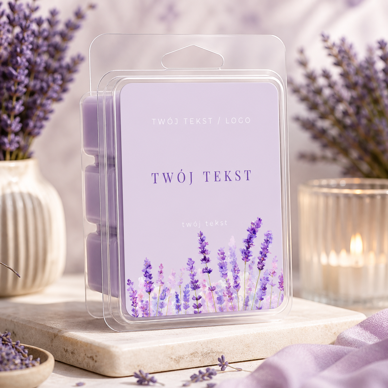 Naklejki na woski zapachowe clamshell Lavender - obrazek 2