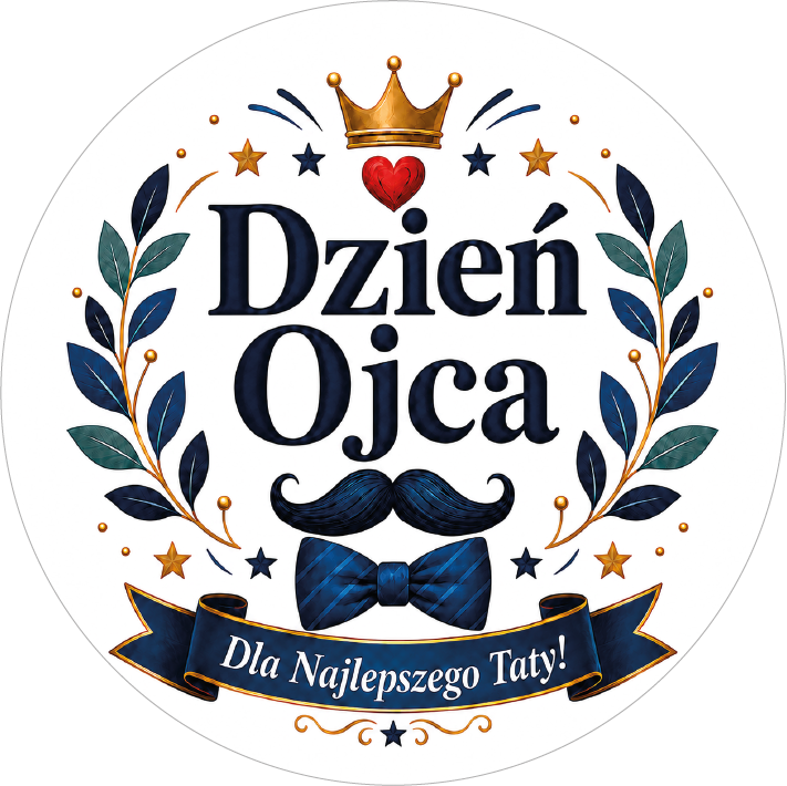 Naklejki na Dzień Ojca Dla najlepszego Taty z koroną