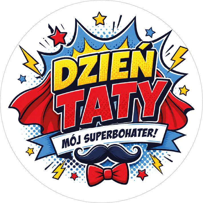 Naklejki na Dzień Taty Mój superbohater komiksowe