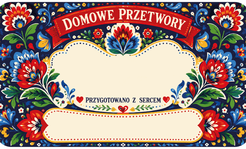 Etykiety na domowe przetwory przygotowano z sercem łowickie