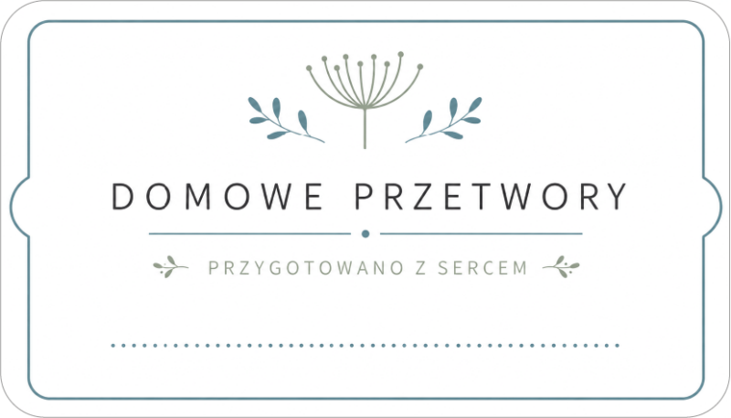 Etykiety na domowe przetwory przygotowano z sercem botaniczne