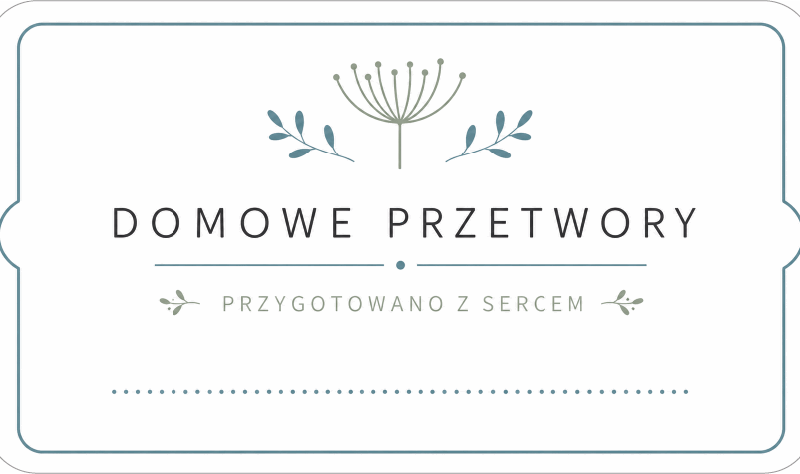 Etykiety na domowe przetwory przygotowano z sercem botaniczne