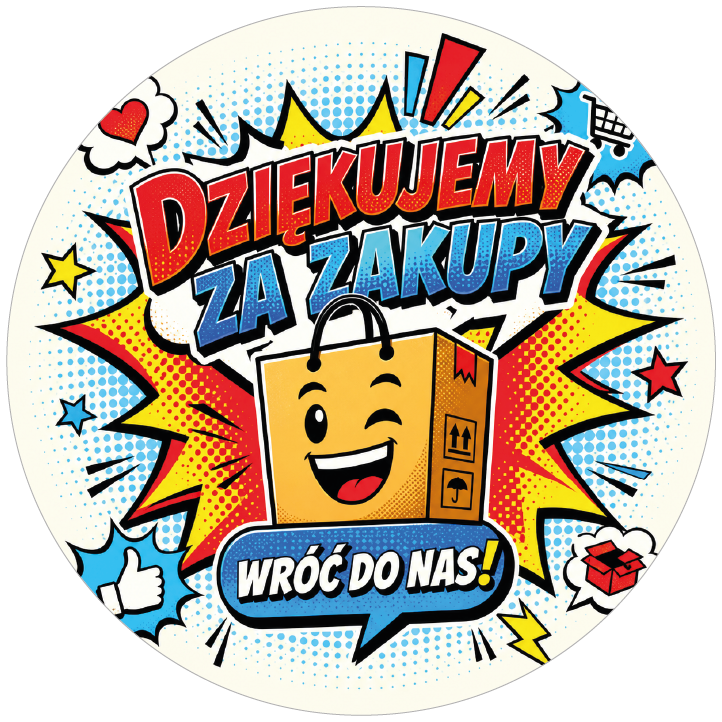 naklejki dziękujemy za zakupy komiksowa paczka pop-art