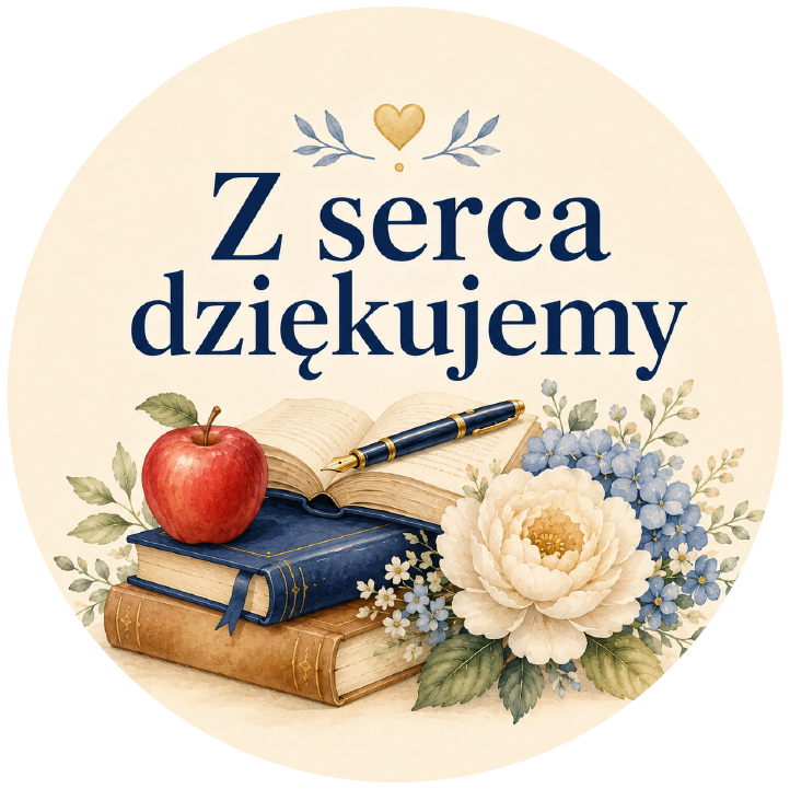 naklejki na Dzień Nauczyciela z serca dziękujemy