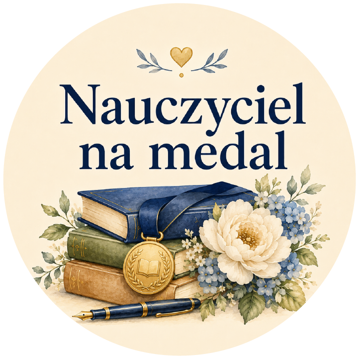 naklejki na Dzień Nauczyciela nauczyciel na medal