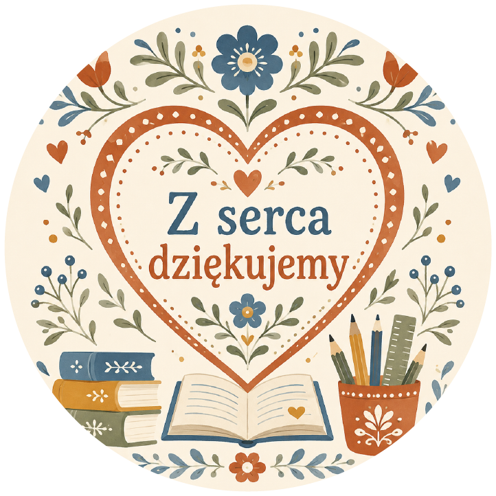naklejki na Dzień Nauczyciela z serca dziękujemy folk