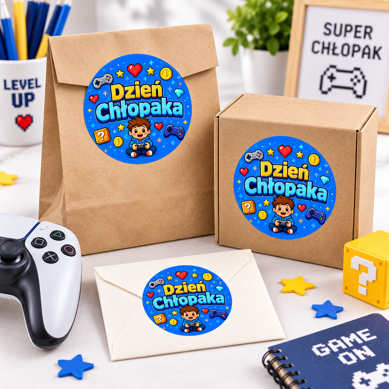 naklejki na Dzień Chłopaka pixel art i gry