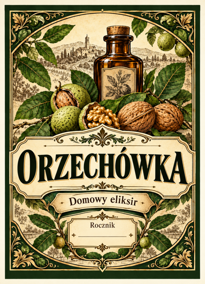 Etykiety na nalewkę – Orzechówka