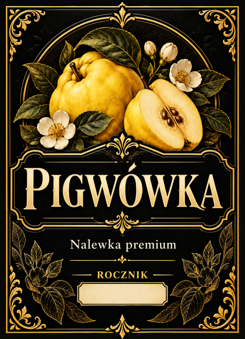 Etykiety na nalewkę – Pigwówka