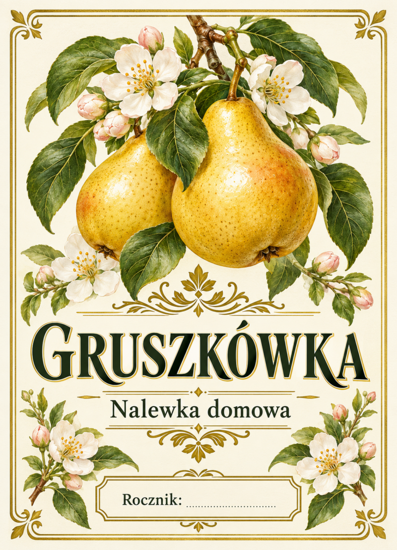 Etykiety na nalewkę – Gruszkówka