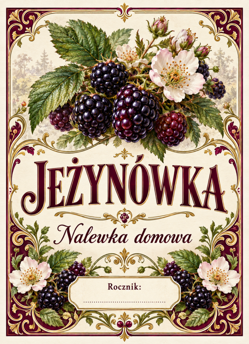 Etykiety na nalewkę – Jeżynówka