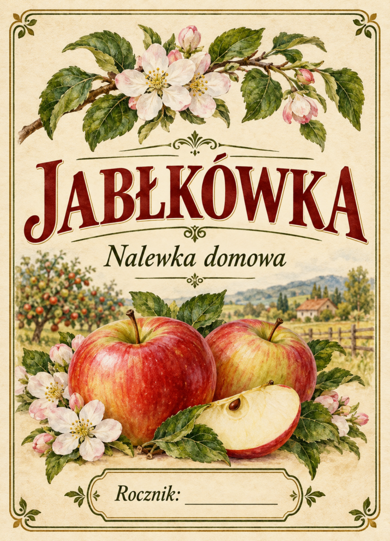 Etykiety na nalewkę – Jabłkówka