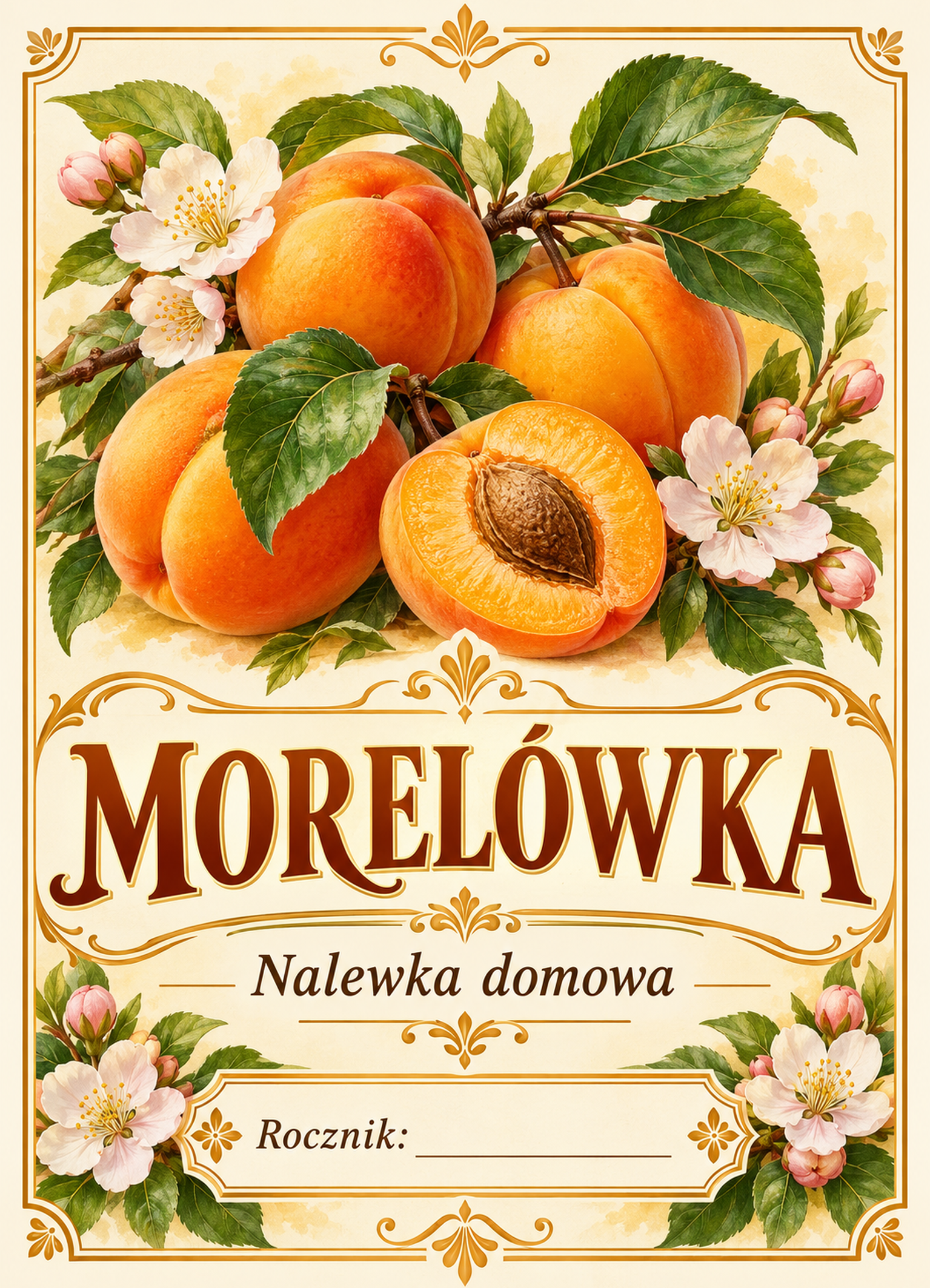 Etykiety na nalewkę – Morelówka