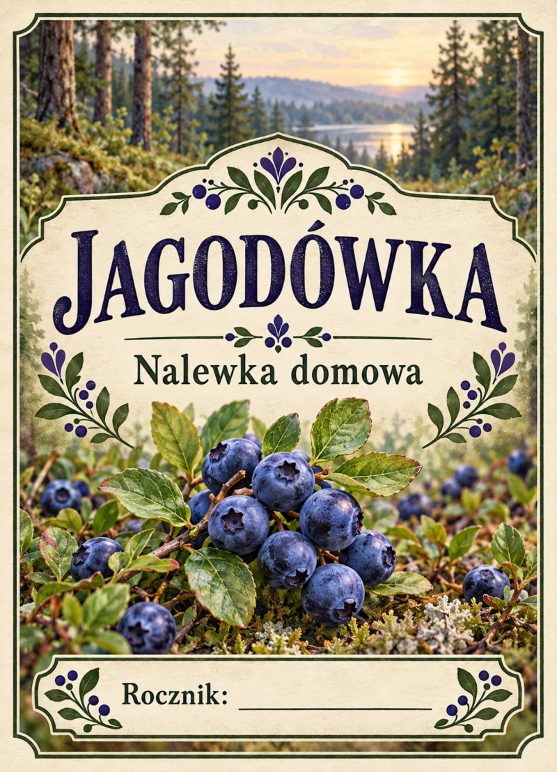 Etykiety na nalewkę – Jagodówka