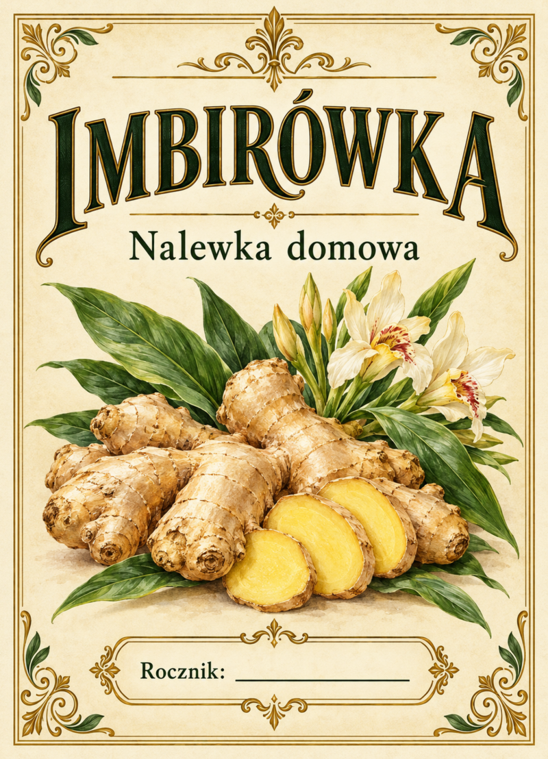Etykiety na nalewkę – Imbirówka