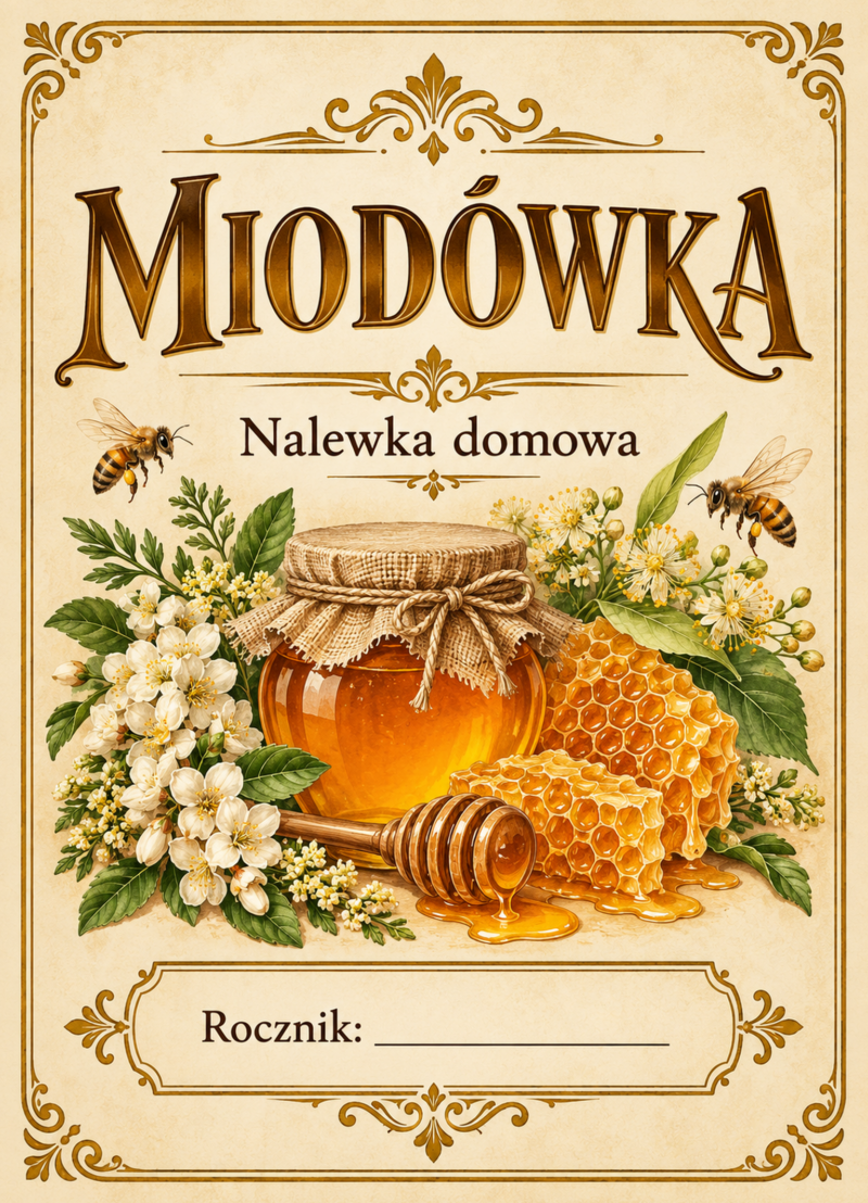 Etykiety na nalewkę – Miodówka