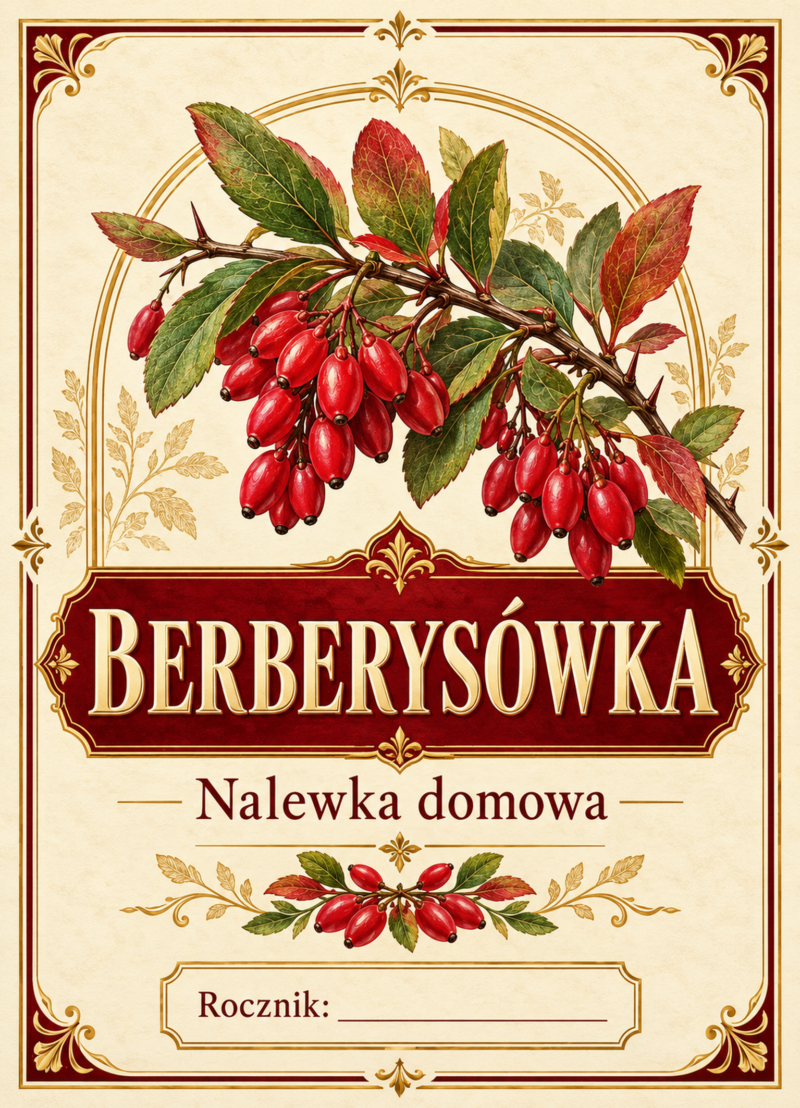 Etykiety na nalewkę – Berberysówka