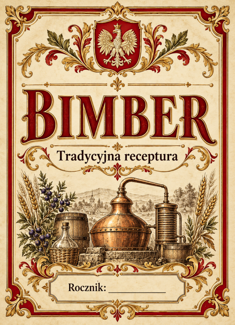 Etykiety na bimber – Bimber – Tradycyjna receptura