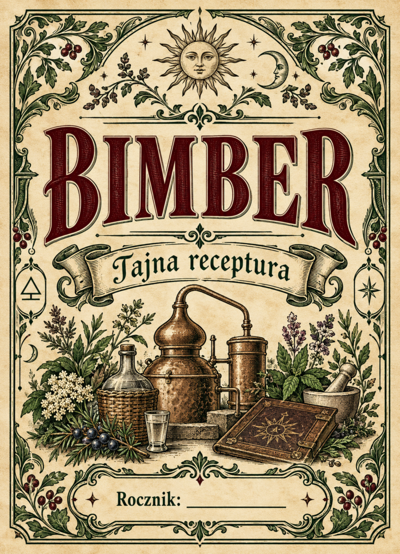 Etykiety na bimber – Bimber – Tajna receptura