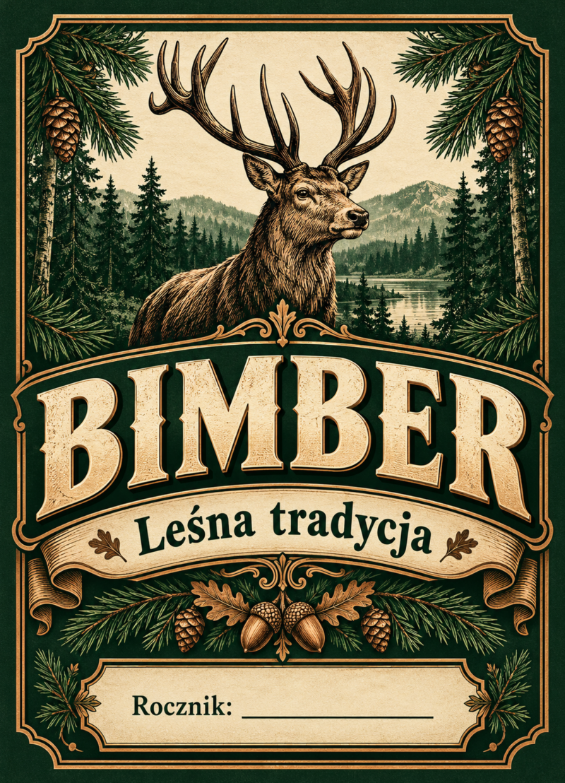 Etykiety na bimber – Bimber – Leśna tradycja