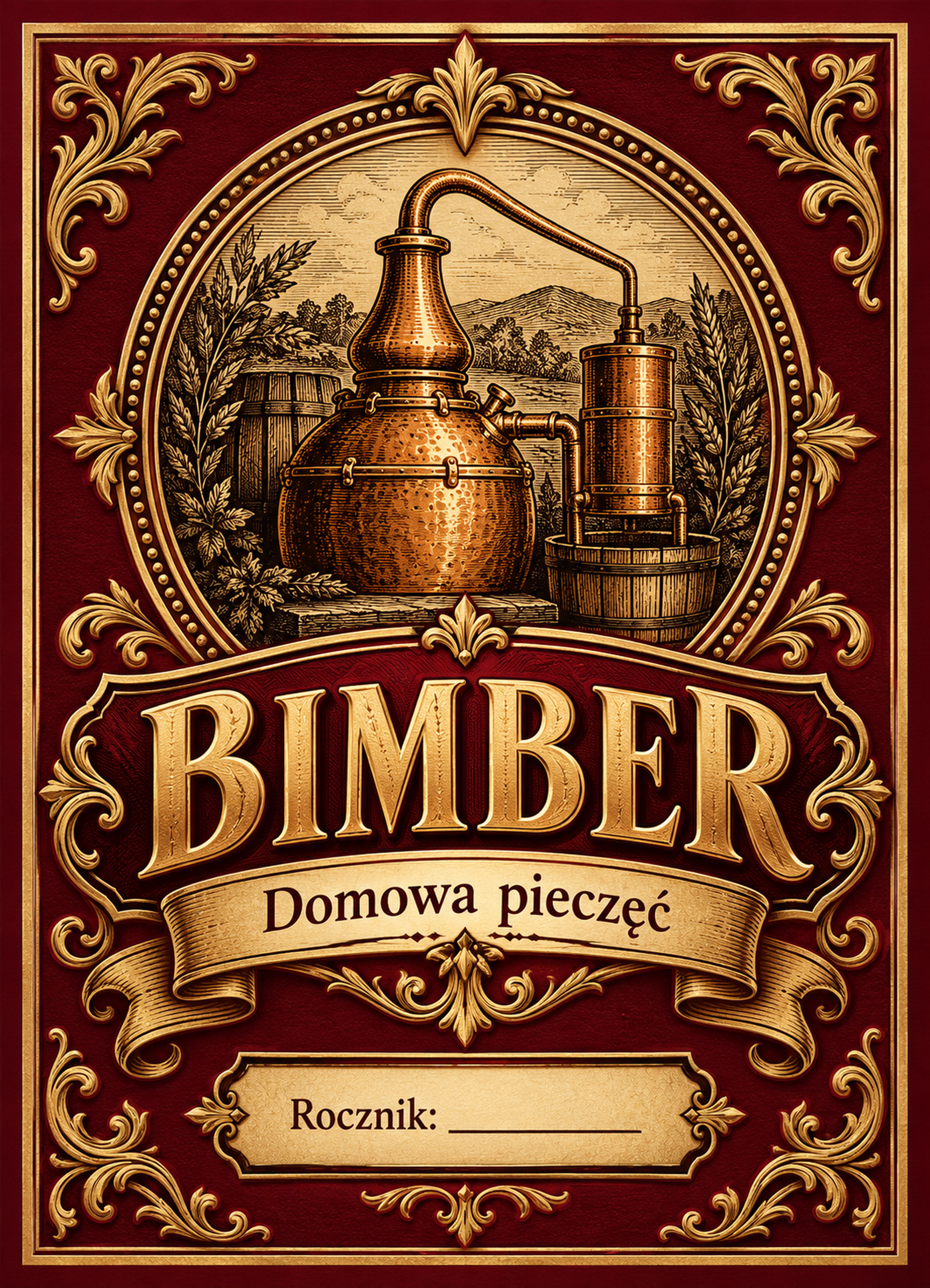 Etykiety na bimber – Bimber – Domowa pieczęć