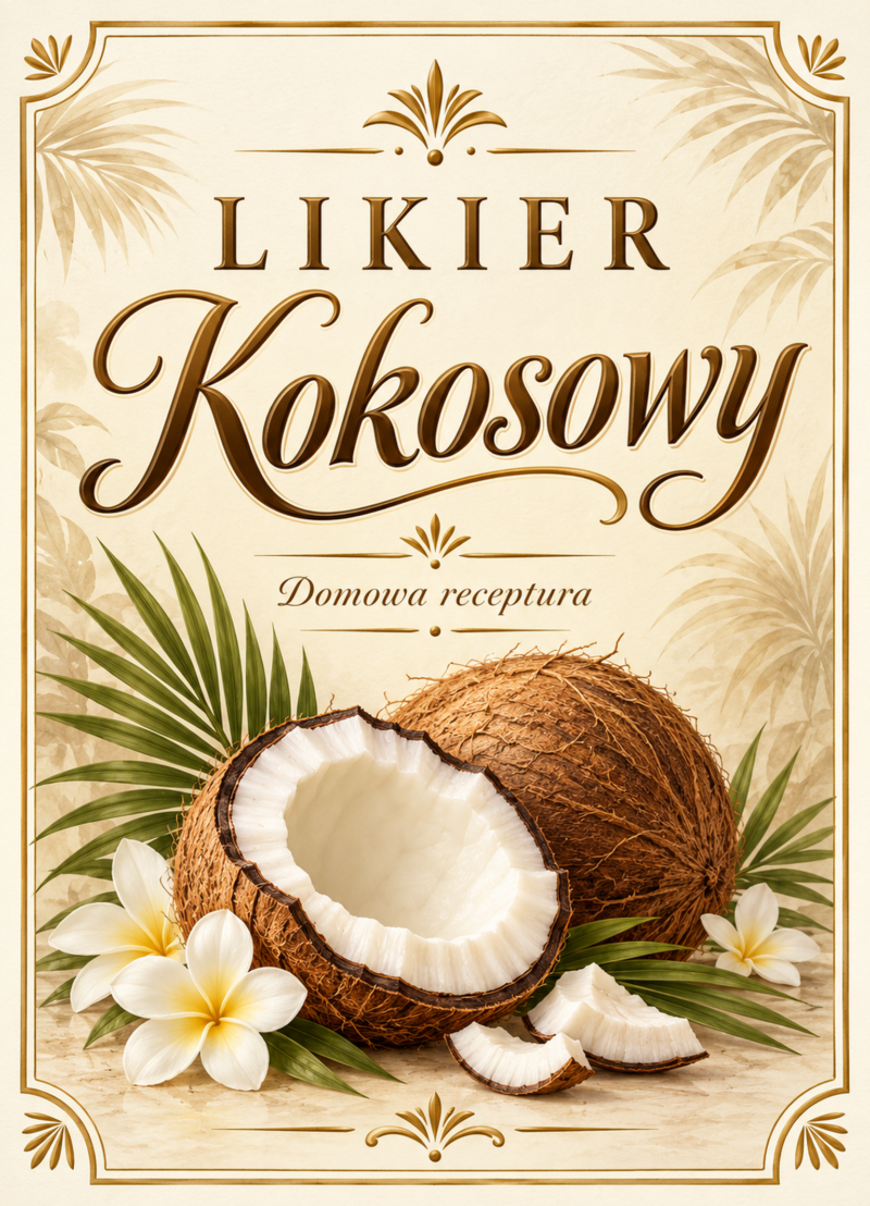 Etykiety na likier – Likier kokosowy
