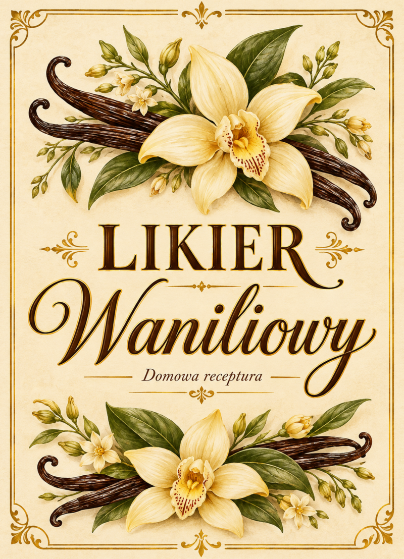 Etykiety na likier – Likier waniliowy
