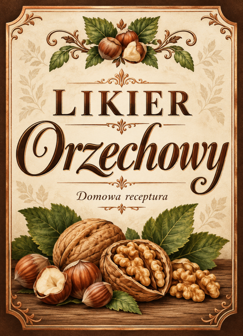 Etykiety na likier – Likier orzechowy