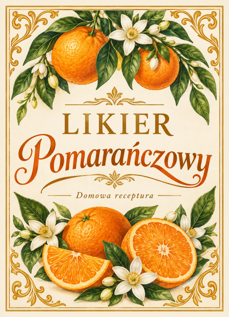 Etykiety na likier – Likier pomarańczowy